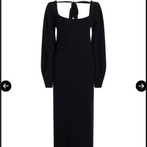 Charles Henry Black Long Sleeve Dress